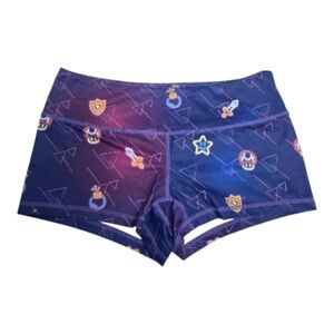 FEED ME FIGHT ME Level Up retro video game print workout shorts L‎
